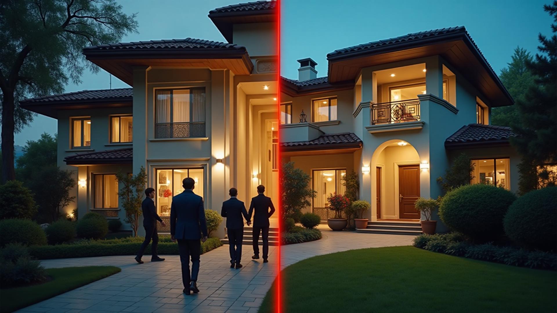 AI video production vs traditional Hollywood film crew - showing the dramatic cost and efficiency difference in real estate videography